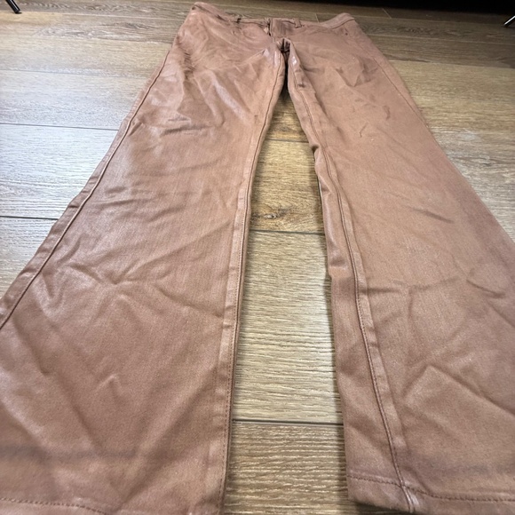 Paige Claudine in Cognac Luxe Coating, Size 31, Fall, Winter, Holiday Flare Jean - Picture 9 of 16